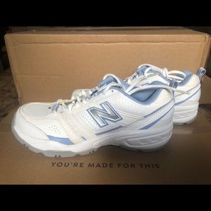 New Balance Womens 409 White Blue Running Shoes